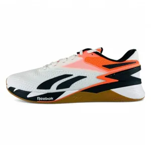 Reebok Nano X3 Mismatched White Orange Flare Yellow Men's Training Shoes HP6073