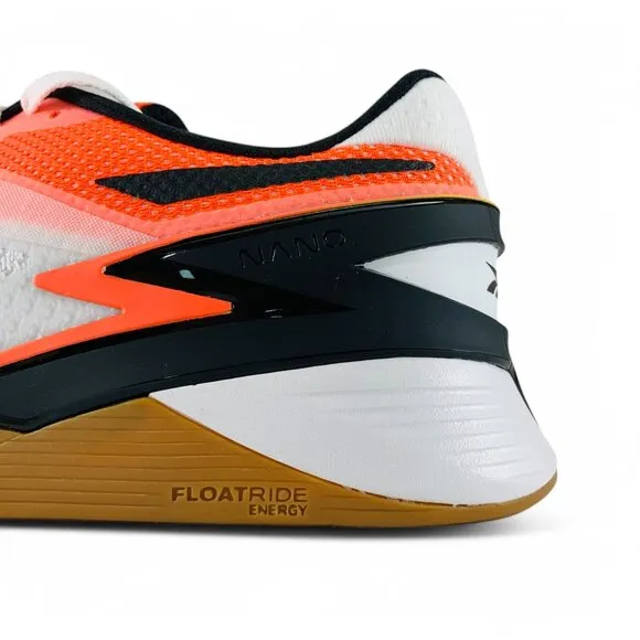 Reebok Nano X3 Mismatched White Orange Flare Yellow Men's Training Shoes HP6073