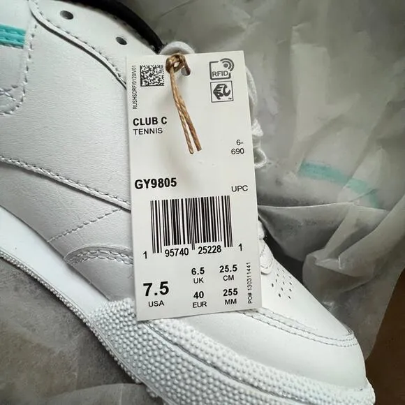 REEBOK Nao Serati Club C Unisex Shoes w/ Box, M7.5/W9