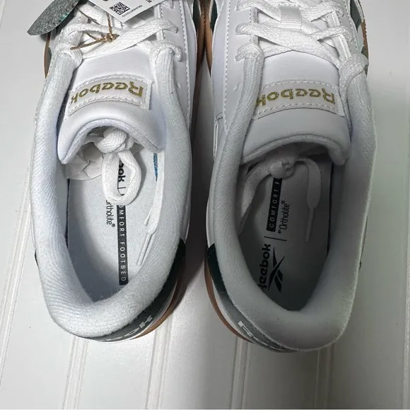 Reebok Smash Edge shoes white &amp; green men’s 8.5 NWT