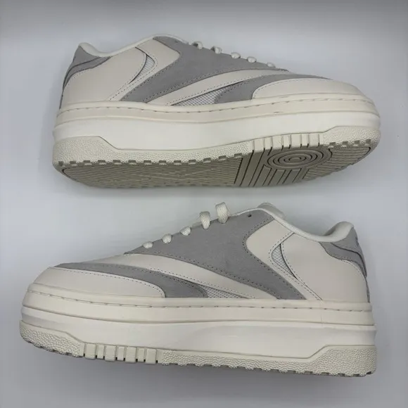 Reebok Women's‎ Club C Extra White/Grey Platform Sneakers 100074260 Size 8.5