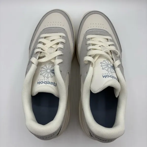 Reebok Women's‎ Club C Extra White/Grey Platform Sneakers 100074260 Size 8.5