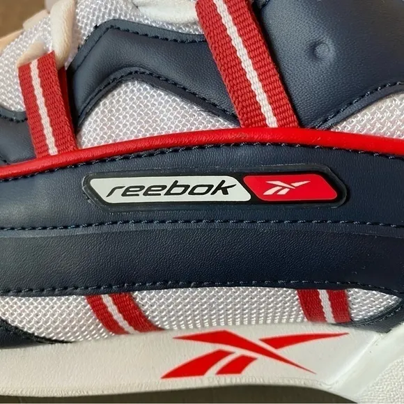 Reebok Workout Plus Rc 1.0 FW2557 Blue Leather Sneakers Shoes Men’s 8.5