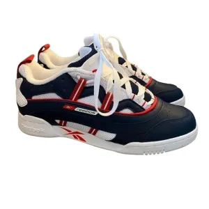 Reebok Workout Plus Rc 1.0 FW2557 Blue Leather Sneakers Shoes Men’s 8.5