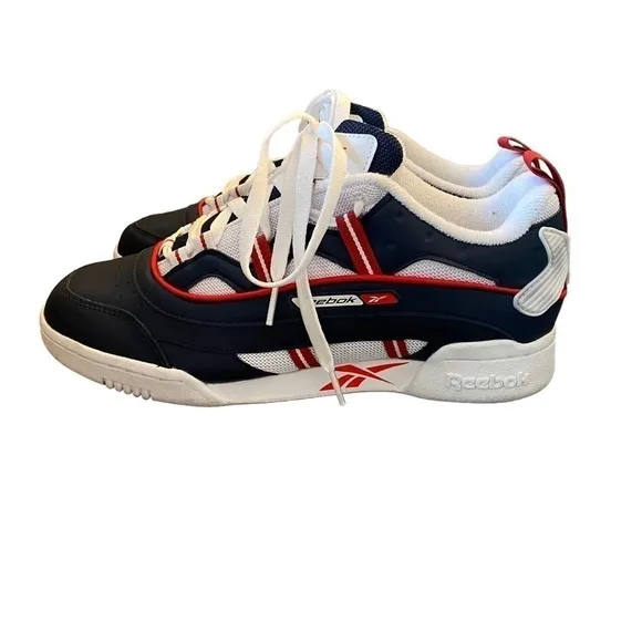 Reebok Workout Plus Rc 1.0 FW2557 Blue Leather Sneakers Shoes Men’s 8.5