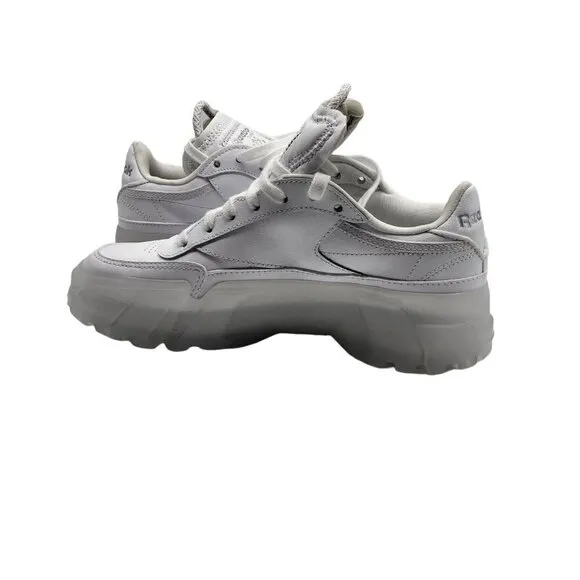 Reebok Youth Cardi B Club C Triple White Shoes Size 5