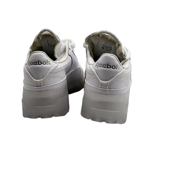 Reebok Youth Cardi B Club C Triple White Shoes Size 5