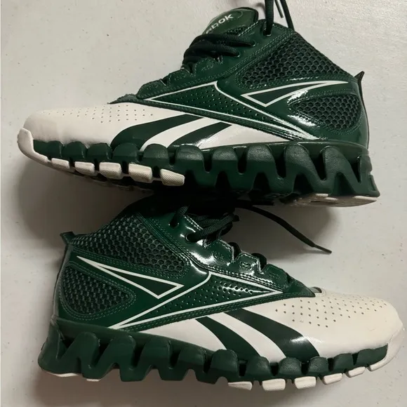 Reebok Zig Pro Future Men’s Basketball Shoes White Green Sz 10