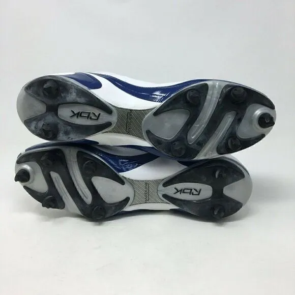 Reebok Men's Cleats Blue White Size 13.5 Pro Burner Speed Mid SD3 Football Shoes