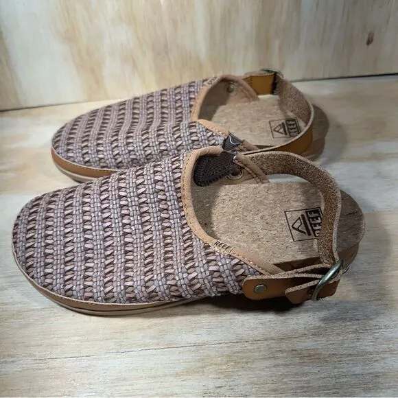 Reef Cushion Brown Woven Slingback Shoes Women’s Size 6