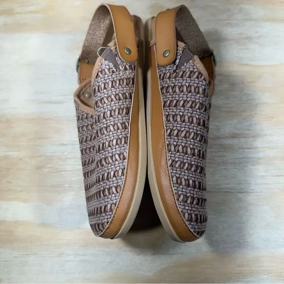 Reef Cushion Brown Woven Slingback Shoes Women’s Size 6