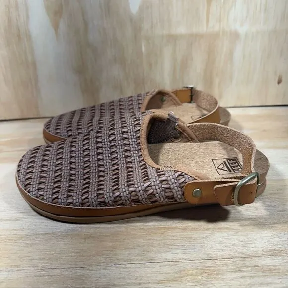 Reef Cushion Brown Woven Slingback Shoes Women’s Size 6