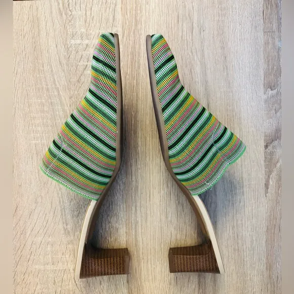 Rieker Striped Mules Shoes Size 10