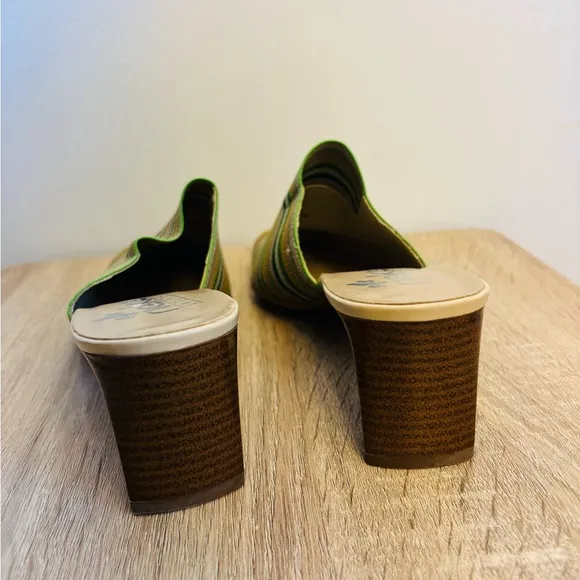 Rieker Striped Mules Shoes Size 10