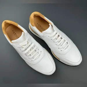 R.M. Williams Men's Fitzroy White/Nappa Leather Lace Up Shoes. NWT. Size- 9