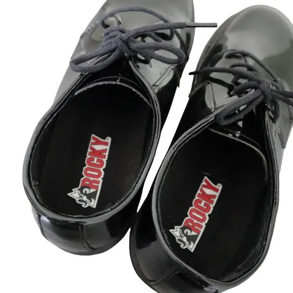 Rocky Pro Cell Duty Hi Gloss Oxford Shoes Men Size 11.5 Wide Black Oil Resistant