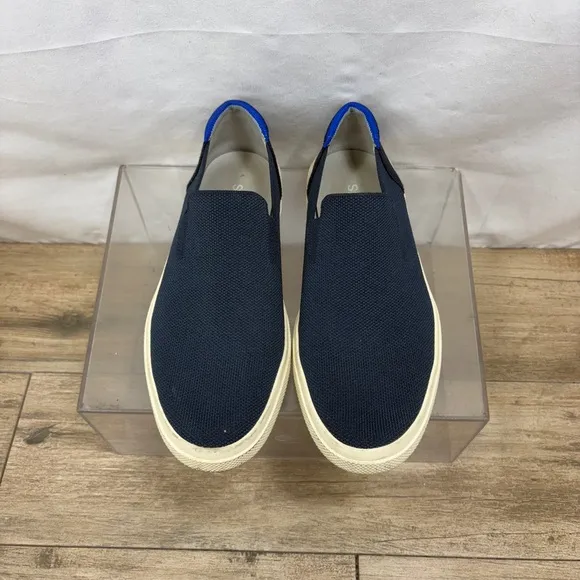 Rothy's Navy Blue City Slip On Sneakers Shoes  Washable Unisex W 8.5 / M 7