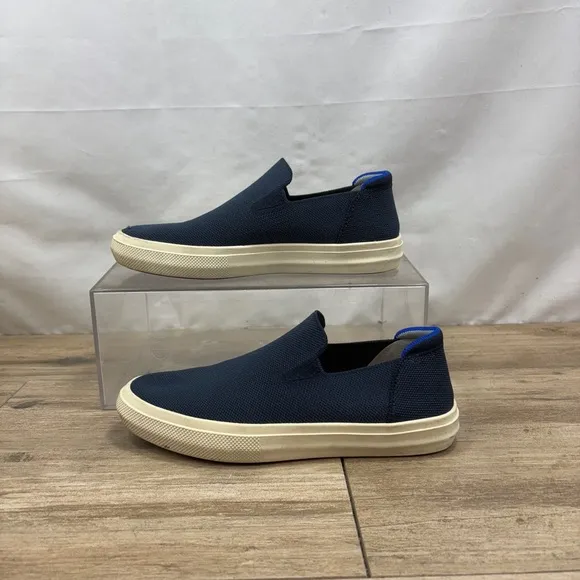 Rothy's Navy Blue City Slip On Sneakers Shoes  Washable Unisex W 8.5 / M 7
