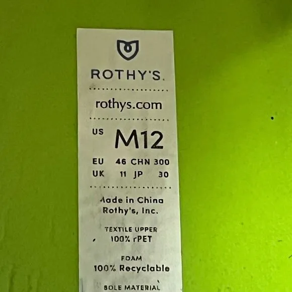 Rothy’s The RS01 Sneaker in Bone Men’s Size 12