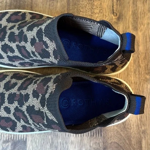 Rothy’s Women’s The Chelsea Pull On Ankle Bootie Shoe Wildcat Leopard Size 8