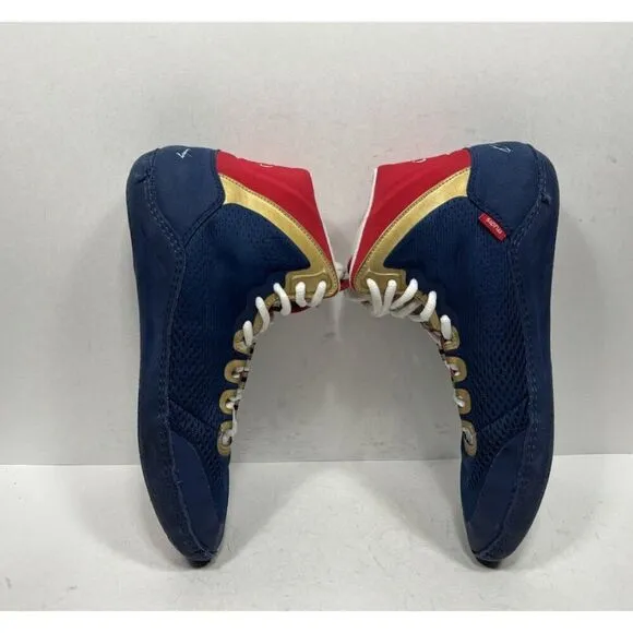 Rudis Kenny Monday Wrestling Shoes Men’s Size 9.5 Blue Red Gold