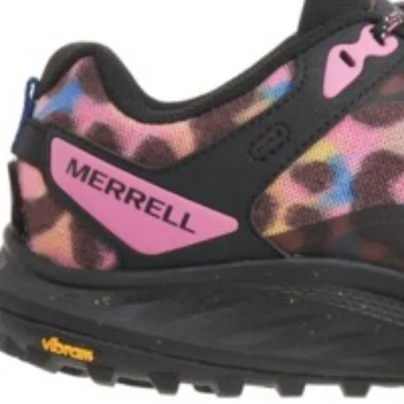 SALE new Merrell Womens  Antora 3 Sepia Leopard Trail Running Shoes Sneakers 5S3