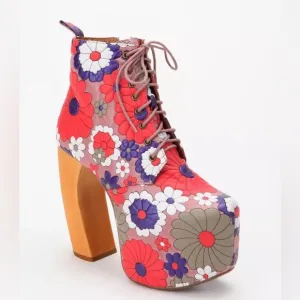 SALE 💕Rare Jeffrey Campbell floral Lana booties 7.5