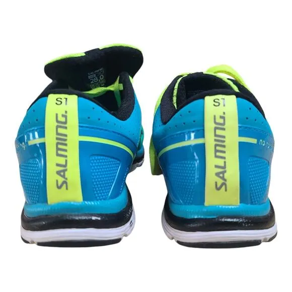 Salming Blue Green Yellow Speed S1 Running Shoes Sneakers Men's 10