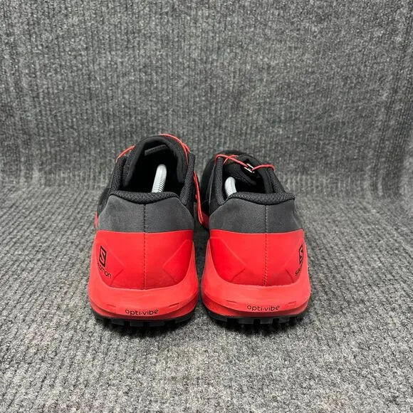 Salomon Sense Ride 4 Trail Athletic Shoes Ortholite Black Red Mens Size 12.5
