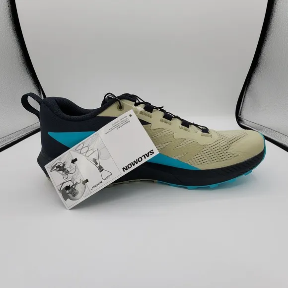 Salomon Sense Ride 5 Trail Running Shoes Mens 12.5 Peacock Blue Sneakers NEW