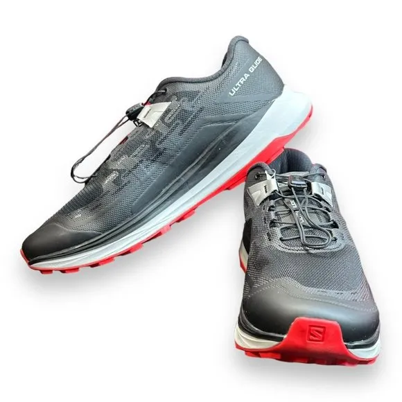 Salomon Ultra Glide Trail Shoes, Black/Alloy/Goji Berry Men's Size 12.5‎ 414305