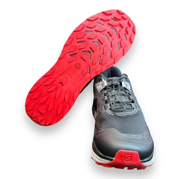 Salomon Ultra Glide Trail Shoes, Black/Alloy/Goji Berry Men's Size 12.5‎ 414305