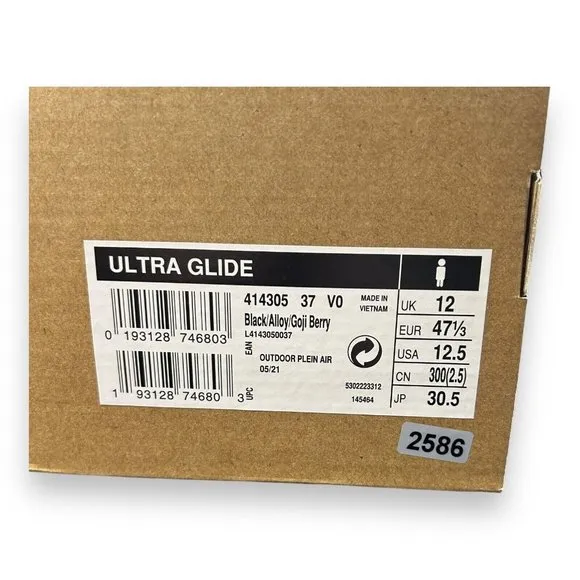 Salomon Ultra Glide Trail Shoes, Black/Alloy/Goji Berry Men's Size 12.5‎ 414305