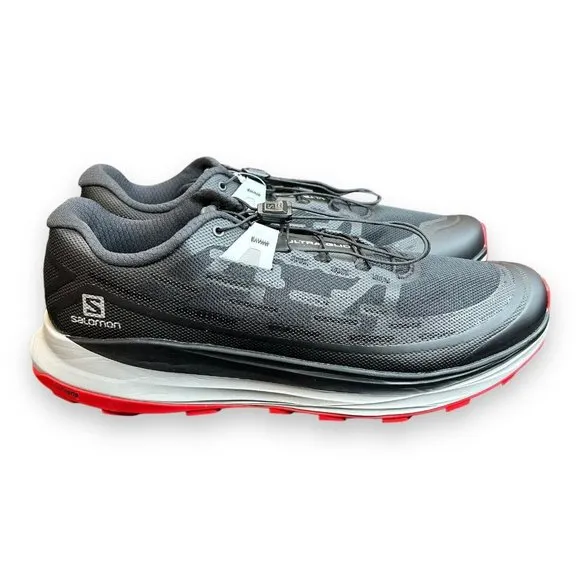 Salomon Ultra Glide Trail Shoes, Black/Alloy/Goji Berry Men's Size 12.5‎ 414305