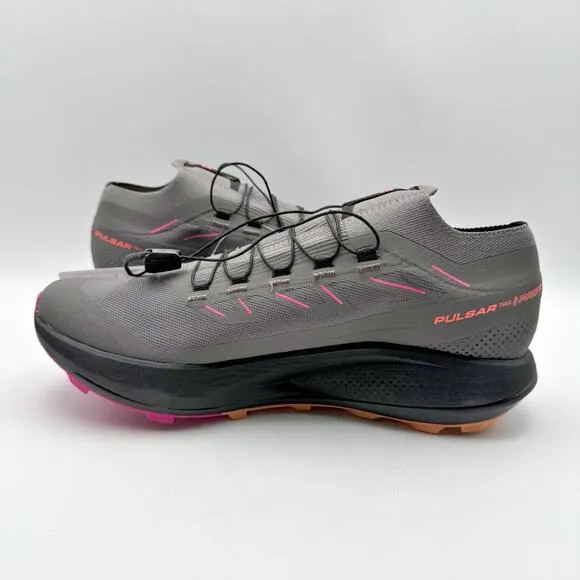 Salomon Womens Pulsar Trail 2 /Pro Running Shoe US 9.5M EU 42 Grey Athletic NIB