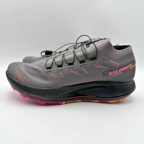 Salomon Womens Pulsar Trail 2 /Pro Running Shoe US 9.5M EU 42 Grey Athletic NIB