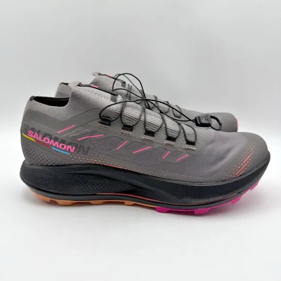 Salomon Womens Pulsar Trail 2 /Pro Running Shoe US 9.5M EU 42 Grey Athletic NIB