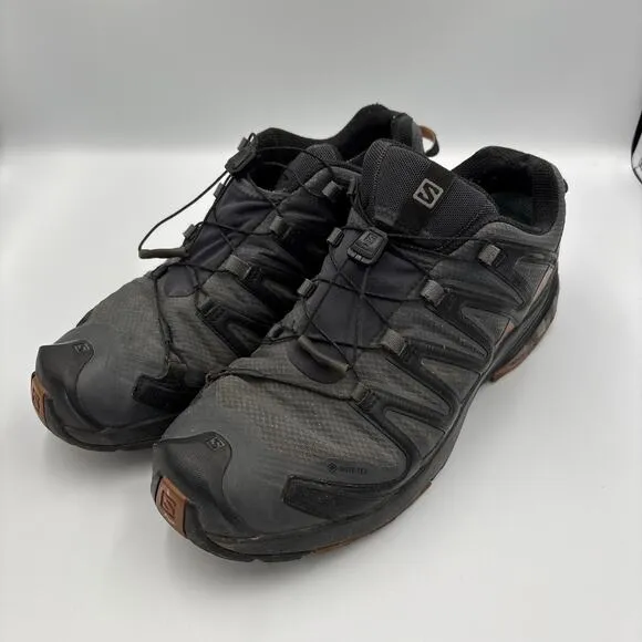Salomon XA Pro 3D V8 Gore-Tex Men's 9.5 Trail Running Shoes Ebony/Caramel Cafe