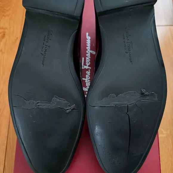 Salvatore Ferragamo, Men's Loafers, Black, Size 8.5