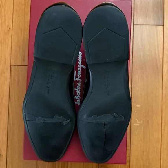 Salvatore Ferragamo, Men's Loafers, Black, Size 8.5