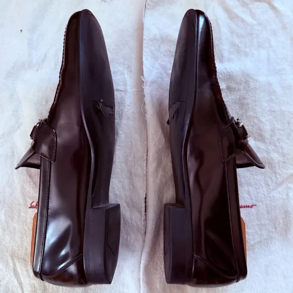 Salvatore Ferragamo, Men's Loafers, Black, Size 8.5