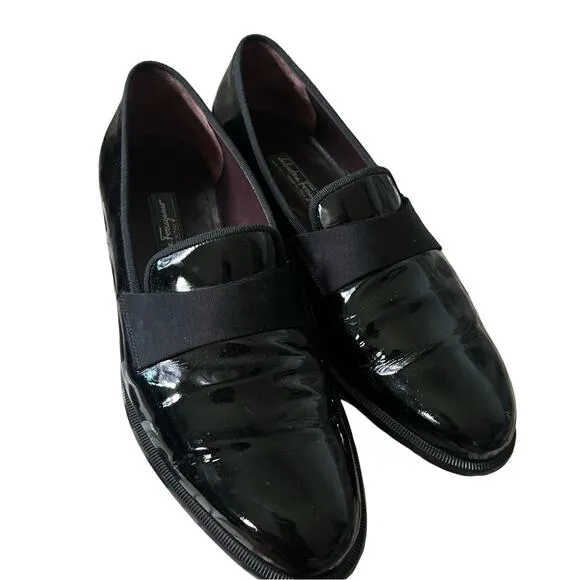 Salvatore Ferragamo Patent Leather Loafers Shoes Men’s 9 D