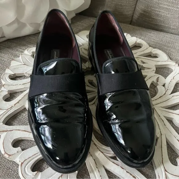 Salvatore Ferragamo Patent Leather Loafers Shoes Men’s 9 D