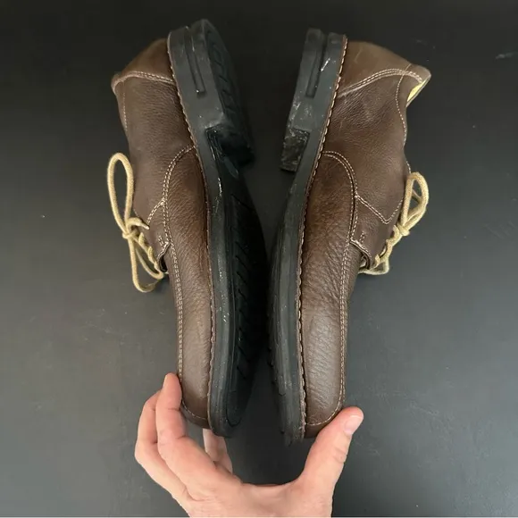 Sandro Moscoloni Vineyard Brown Leather Dress Shoes Mens Lace Up Oxfords 10D