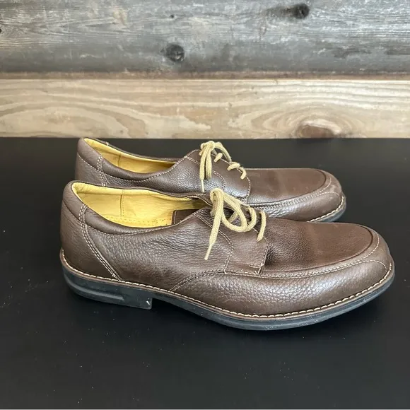 Sandro Moscoloni Vineyard Brown Leather Dress Shoes Mens Lace Up Oxfords 10D