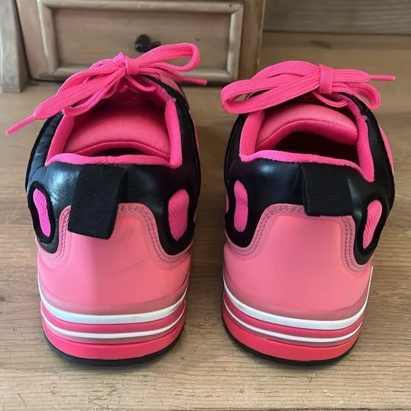 Sandro Paris Flame Sneakers Pink Women’s Size 8 Leather Rubber &amp; Suede