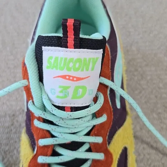 Saucony 3D Grid Hurricane Trailian Colorful Unisex Sneaker Shoes-Size 9.5