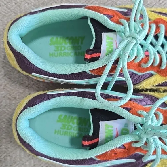 Saucony 3D Grid Hurricane Trailian Colorful Unisex Sneaker Shoes-Size 9.5