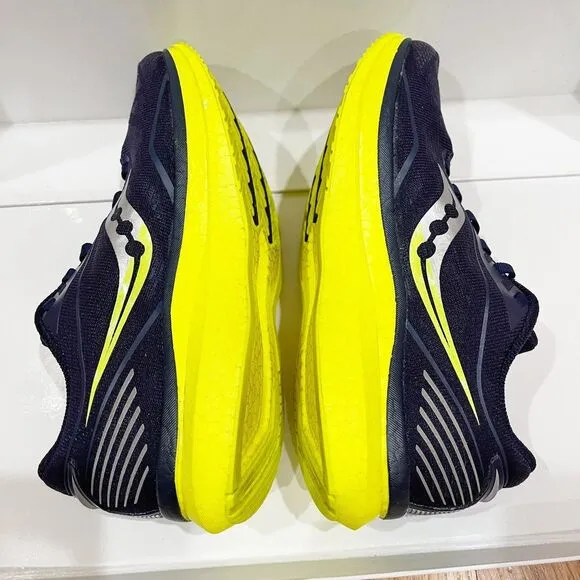 Saucony Endorphin Speed Mens Running Shoes Sneakers Size 7 Navy Citron S EUC