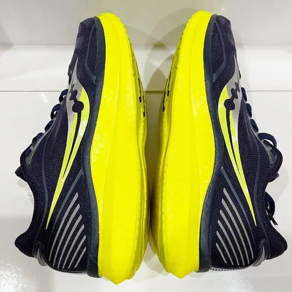 Saucony Endorphin Speed Mens Running Shoes Sneakers Size 7 Navy Citron S EUC